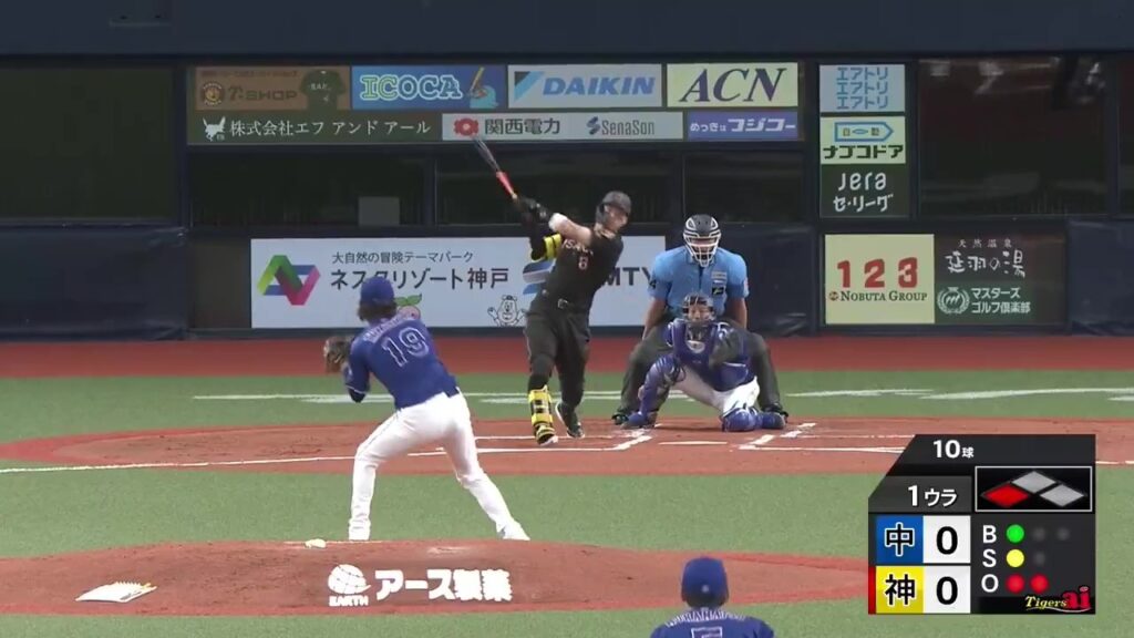 【先制弾】1回裏、二死1塁で#佐藤輝明 選手がセンターバックスクリーン右へ飛び込む先制の第23号ツーランホームランを放つ!【2026/8/7 T-D】 【先制弾】1回裏、二死1塁で#佐藤輝明 選手がセンターバックスクリーン右へ飛び込む先制の第23号ツーランホームランを放つ!【2026/8/7 T-D】