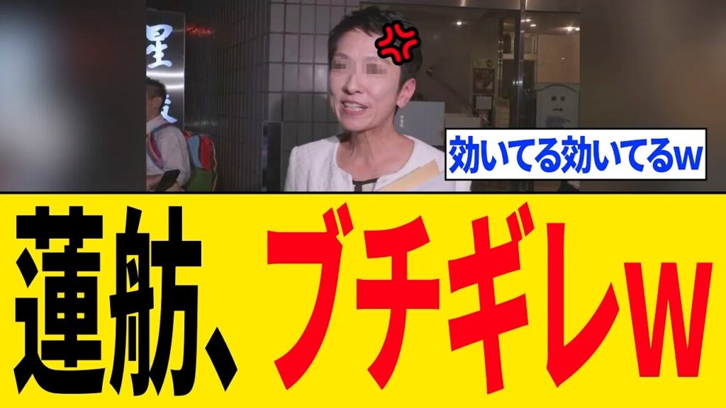【爆笑】蓮舫さん、ネットで叩かれすぎて「ブチギレ発狂するwww」 【爆笑】蓮舫さん、ネットで叩かれすぎて「ブチギレ発狂するwww」
