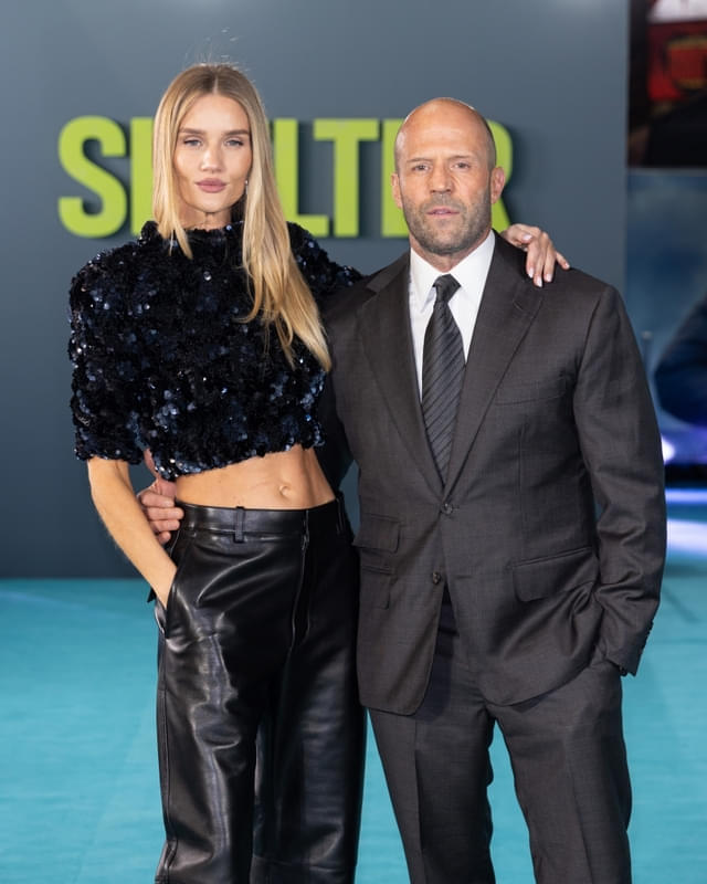 UKプレミアでのステイサムと妻ロージー・ハンティントン＝ホワイトリー