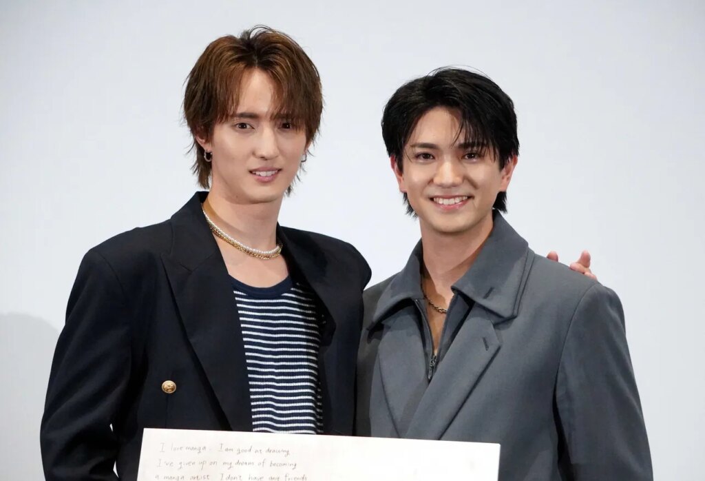 正門良規と川島如恵留が先入観が霧散した第一印象を回顧 – WEBザテレビジョン 取材会に登場した川島如恵留、正門良規(写真左から)